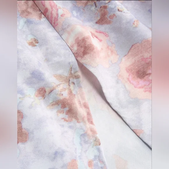 CIDER Illusion Ruched Floral Midi Dress. Size L. NWT - Picture 5 of 10